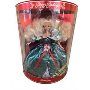 1995 Happy Holidays Special Edition Barbie Doll Blonde NRFB
